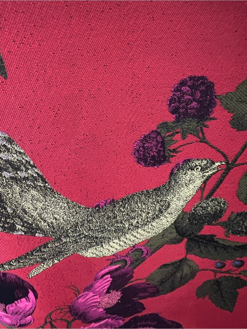 Grace Chuang Floral Bird Print Chinoiserie Jacket Baroque Sz S NWOT Wearable Art - Picture 5 of 9